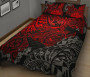 Tonga Polynesian Quilt Bed Set - Red Turtle Flowing 2