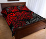 Tonga Polynesian Quilt Bed Set - Red Turtle Flowing 3