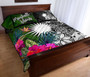 Marshall Islands Quilt Bed Set - Turtle Plumeria Banana Leaf 3