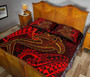 Guam Polynesian Quilt Bed Set - Red Shark Polynesian Tattoo 4