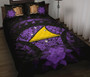 Tokelau Polynesian Quilt Bed Set Hibiscus Purple 1