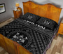 Fiji Personalised Quilt Bed Set - Fiji Seal With Polynesian Tattoo Style ( Black) 4