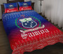 Samoa Quilt Bed Set - Samoa Coat of Arms Red Blue Version 2