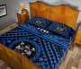 Fiji Quilt Bed Set - Fiji Seal With Polynesian Tattoo Style (Blue) 4