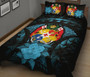 Tonga Polynesian Quilt Bed Set Hibiscus Blue 2