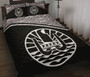 Tahiti Polynesian Quilt Bed Set - Tahiti Flag Black Curve Style 2