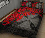 Wallis and Futuna Polynesian Quilt Bed Set - Wallis and Futuna & Red Turtle Hibiscus 2