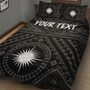 Marshall Personalised Quilt Bed Set - Marshall Seal With Polynesian Tattoo Style ( Black) 2