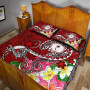 Kosrae Quilt Bed Set - Turtle Plumeria (Red) 2