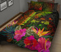 Fiji Polynesian Personalised Quilt Bed Set - Hibiscus and Banana Leaves 2