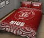 Niue Quilt Bed Set - Niue Coat Of Arms Polynesian Tattoo Fog Red Style 3