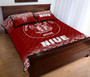 Niue Quilt Bed Set - Niue Coat Of Arms Polynesian Tattoo Fog Red Style 4