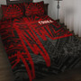 Tonga Quilt Bed Set - Tonga Seal In Heartbeat Patterns Style (Red) 1