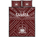 Samoa Quilt Bed Set - Samoa Seal In Polynesian Tattoo Style (Red) 5