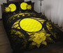 Palau Polynesian Quilt Bed Set Hibiscus Yellow 1