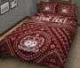 Samoa Personalised Quilt Bed Set - Samoa Seal In Polynesian Tattoo Style (Red) 2