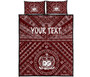 Samoa Personalised Quilt Bed Set - Samoa Seal In Polynesian Tattoo Style (Red) 5
