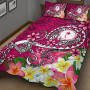Kosrae Quilt Bed Set - Turtle Plumeria (Pink) 5