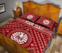 Tahiti Personalised Quilt Bed Set - Tahiti Seal In Polynesian Tattoo Style (Red) 4
