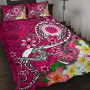 CNMI Quilt Bed Set - Turtle Plumeria (Pink) 4