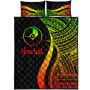 Yap Custom Personalised Quilt Bet Set - Reggae Polynesian Tentacle Tribal Pattern 5