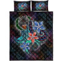 Pohnpei Quilt Bed Set - Plumeria Flowers Style 5