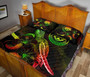 Federated States of Micronesia Polynesian Quilt Bed Set - Turtle With Blooming Hibiscus Reggae 4
