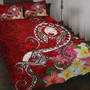 Pohnpei Quilt Bed Set - Turtle Plumeria (Red) 1