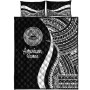 American Samoa Quilt Bet Set - White Polynesian Tentacle Tribal Pattern 5