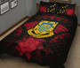 Tuvalu Polynesian Quilt Bed Set Hibiscus Red 2