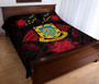 Tuvalu Polynesian Quilt Bed Set Hibiscus Red 3