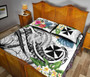 Wallis and Futuna Polynesian Quilt Bed Set - Summer Plumeria (White) 4