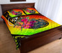 Yap Quilt Bed Set - Polynesian Hook And Hibiscus (Raggae) 3