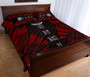 Northern Mariana Islands Quilt Bed Set - Northern Mariana Islands Seal & Polynesian Red Tattoo Style 4