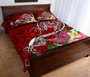Tahiti Custom Personalised Quilt Bed Set - Turtle Plumeria (Red) 3