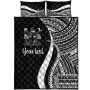 Fiji Custom Personalised Quilt Bet Set - White Polynesian Tentacle Tribal Pattern Crest 5