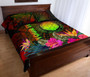 Northern Mariana Islands Personalised Quilt Bed Set - Hibiscus and Banana Leaves 3