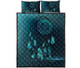Palau Polynesian Quilt Bed Set Dreamcatcher Blue 5