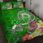 Samoa Quilt Bed Set - Turtle Plumeria (Green) 1