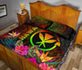 Polynesian Hawaii Kanaka Maoli Polynesian Quilt Bed Set - Hibiscus and Banana Leaves 4