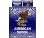 American Samoa Quilt Bed Set - American Samoa Flag Polynesian Tattoo Blue Frog 5