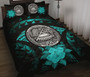 American Samoa Polynesian Quilt Bed Set Hibiscus Turquoise 1