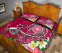 American Samoa Polynesian Quilt Bed Set - Turtle Plumeria (Pink) 4