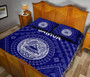American Samoa Quilt Bed Set - Seal In Polynesian Tattoo Style ( Blue) 4