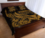 Hawaii Polynesian Quilt Bed Set - Gold Kanaka Maoli Tentacle Plumeria 3