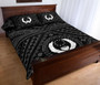 Pohnpei Personalised Quilt Bed Set - Pohnpei Seal With Polynesian Tattoo Style ( Black) 3