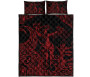 Hawaii Polynesian Quilt Bed Set - Hula Girl Red 5