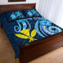 Hawaii Kanaka Maoli Personalised Quilt Bed Set - Turtle and Tribal Tattoo Of Polynesian 3