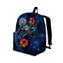 Northern Mariana Islands Polynesian Backpack - Blue Turtle Hibiscus 2