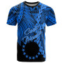 Cook Islands T-Shirt - Tribal Wave Tattoo Blue 1